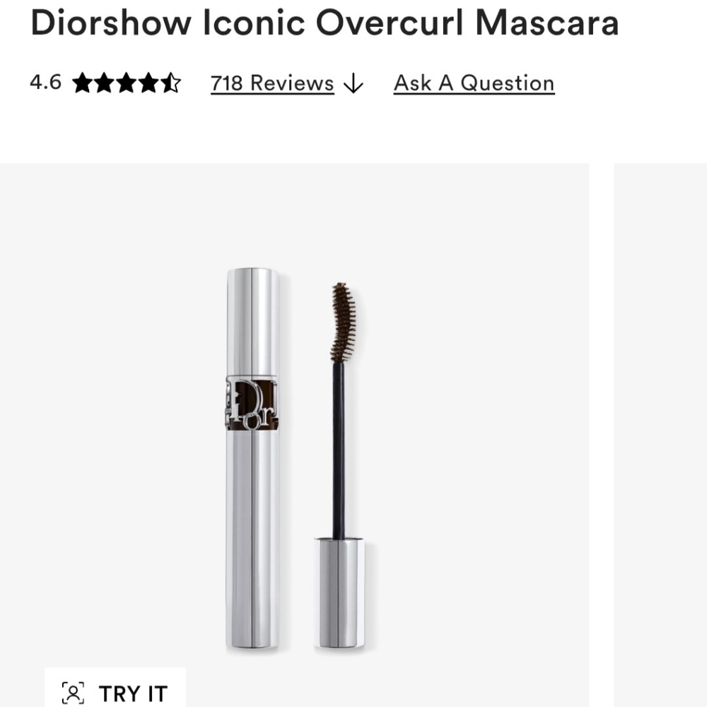 Dior Diorshow Iconic Overcurl Mascara - Silver and Black
